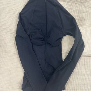 SKIMS Black Long Sleeve Bodysuit